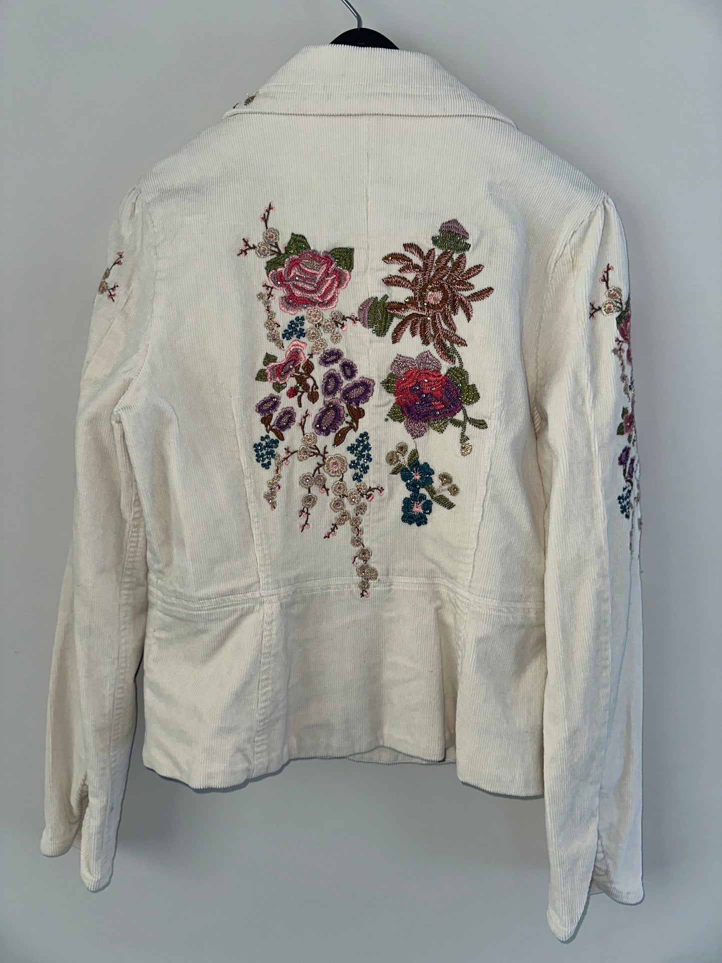 Y2K White Corduroy Jacket