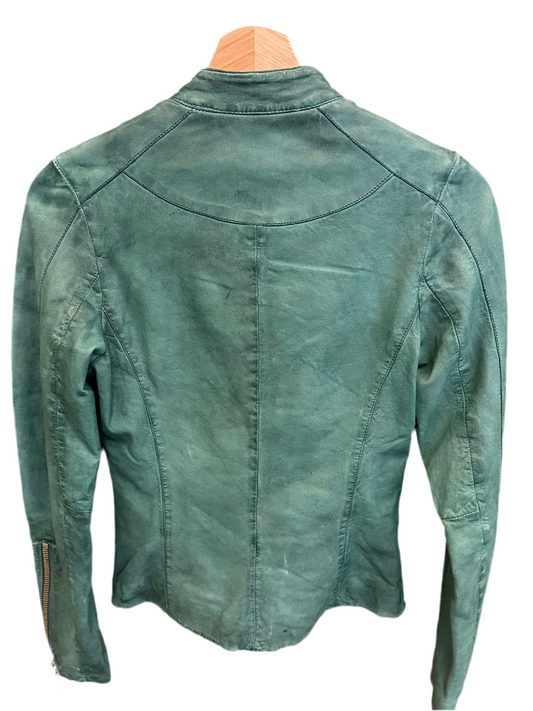 Vintage Turquiose Leather Jacket