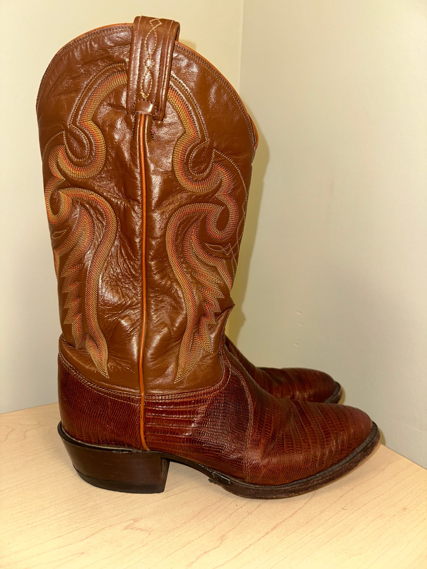 Vintage Brown Cowboy Boots