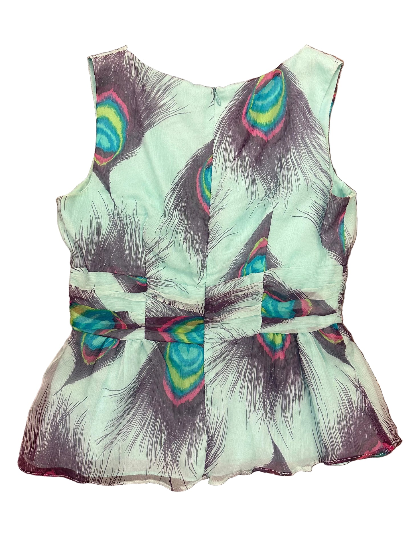 Vintage Nanette Lepore Peacock Tank Top Blouse