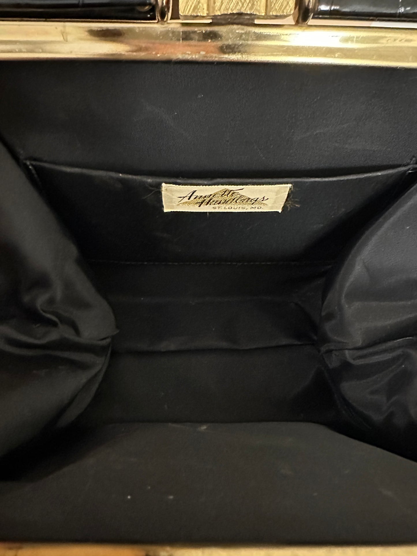 Vintage Leather Croc Embossed Handbag