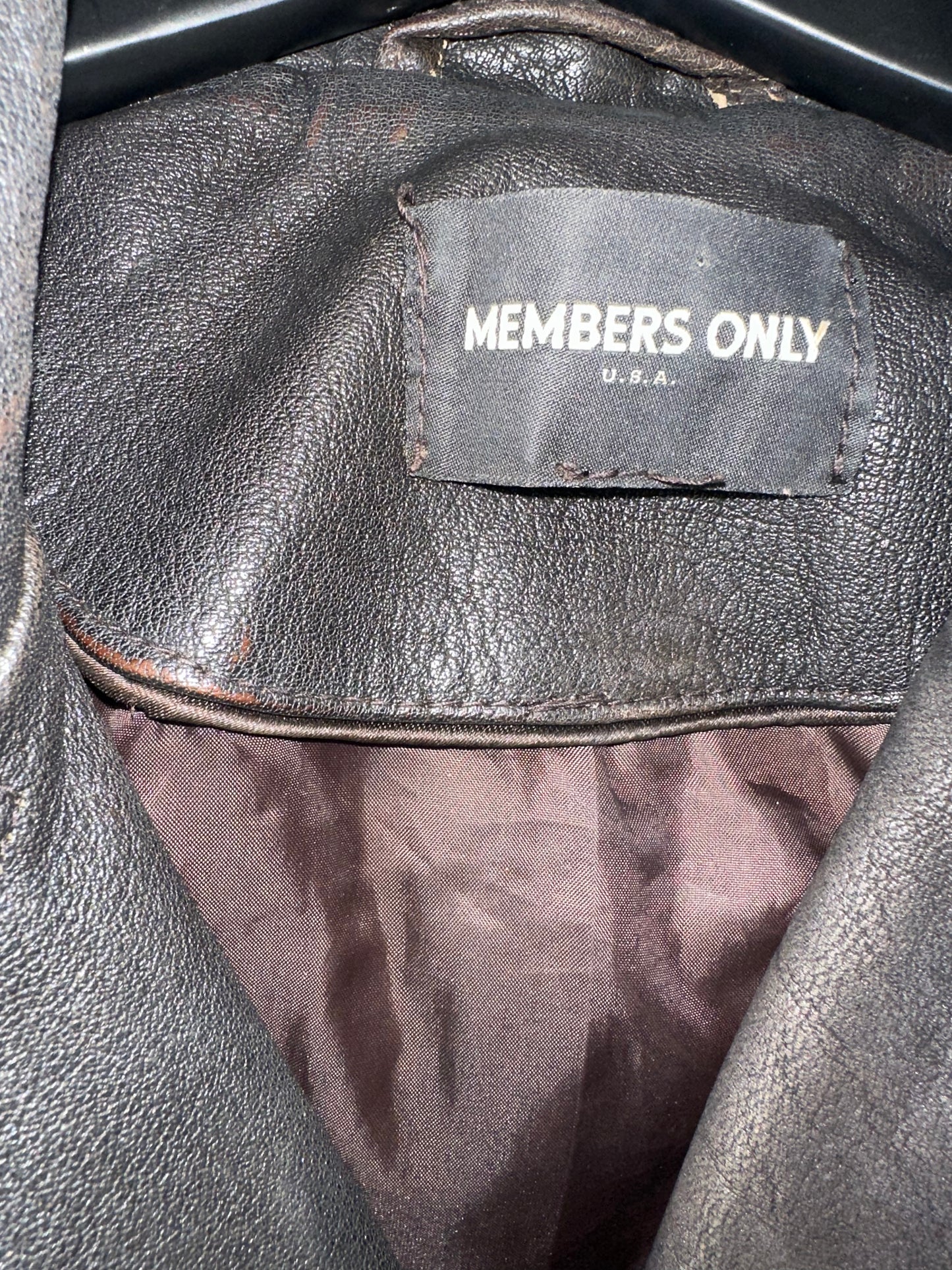 Vintage Members Only Leather Jacket