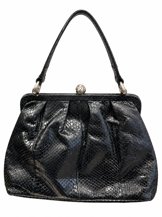 Vintage Snakeskin Leather Handbag