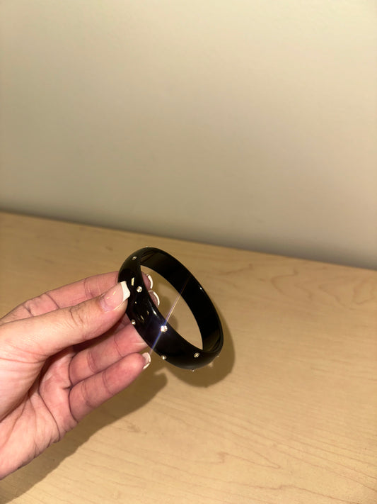 Black Rhinestone Bangle