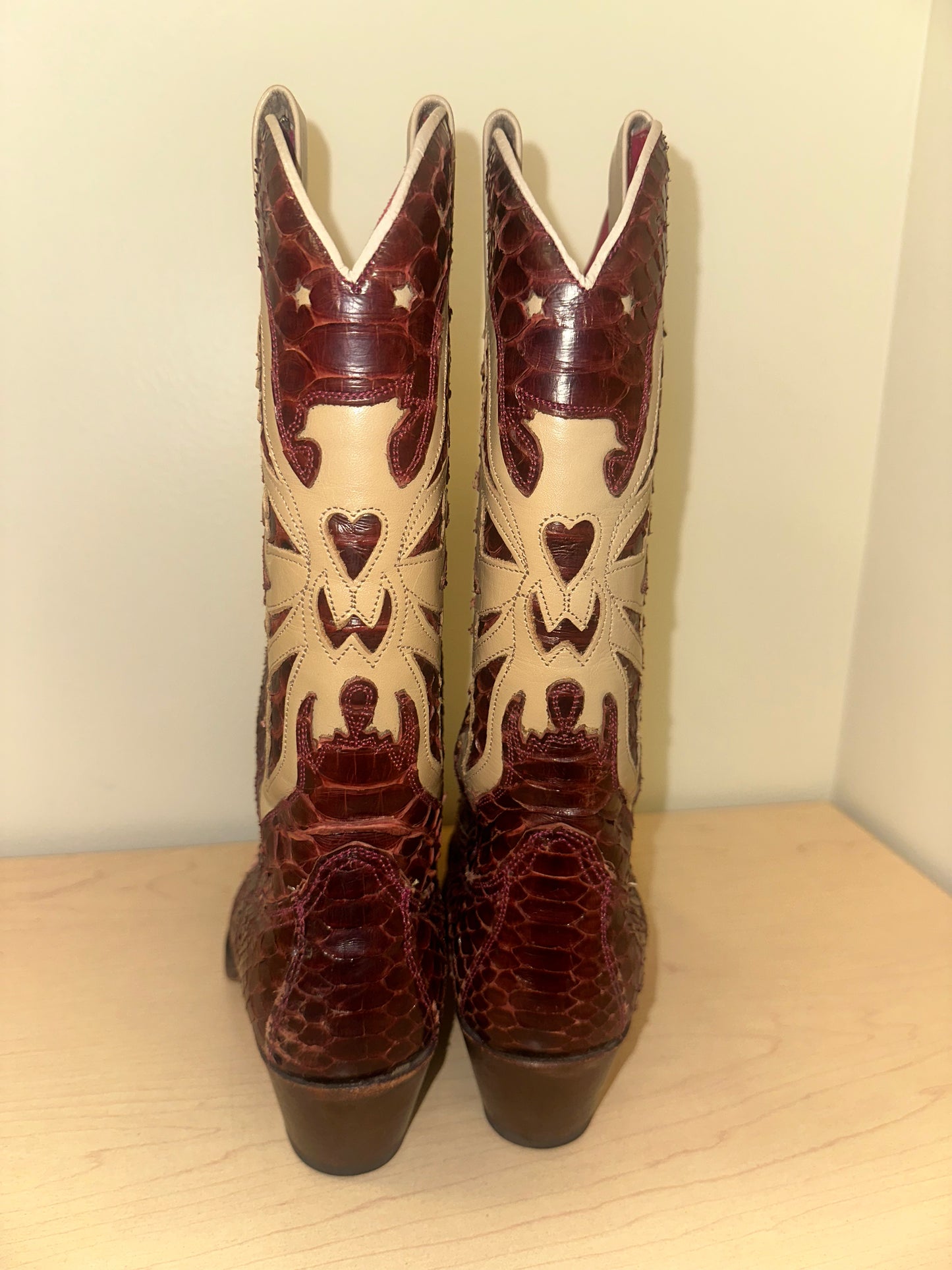 Vintage Snakeskin Cowboy Boots