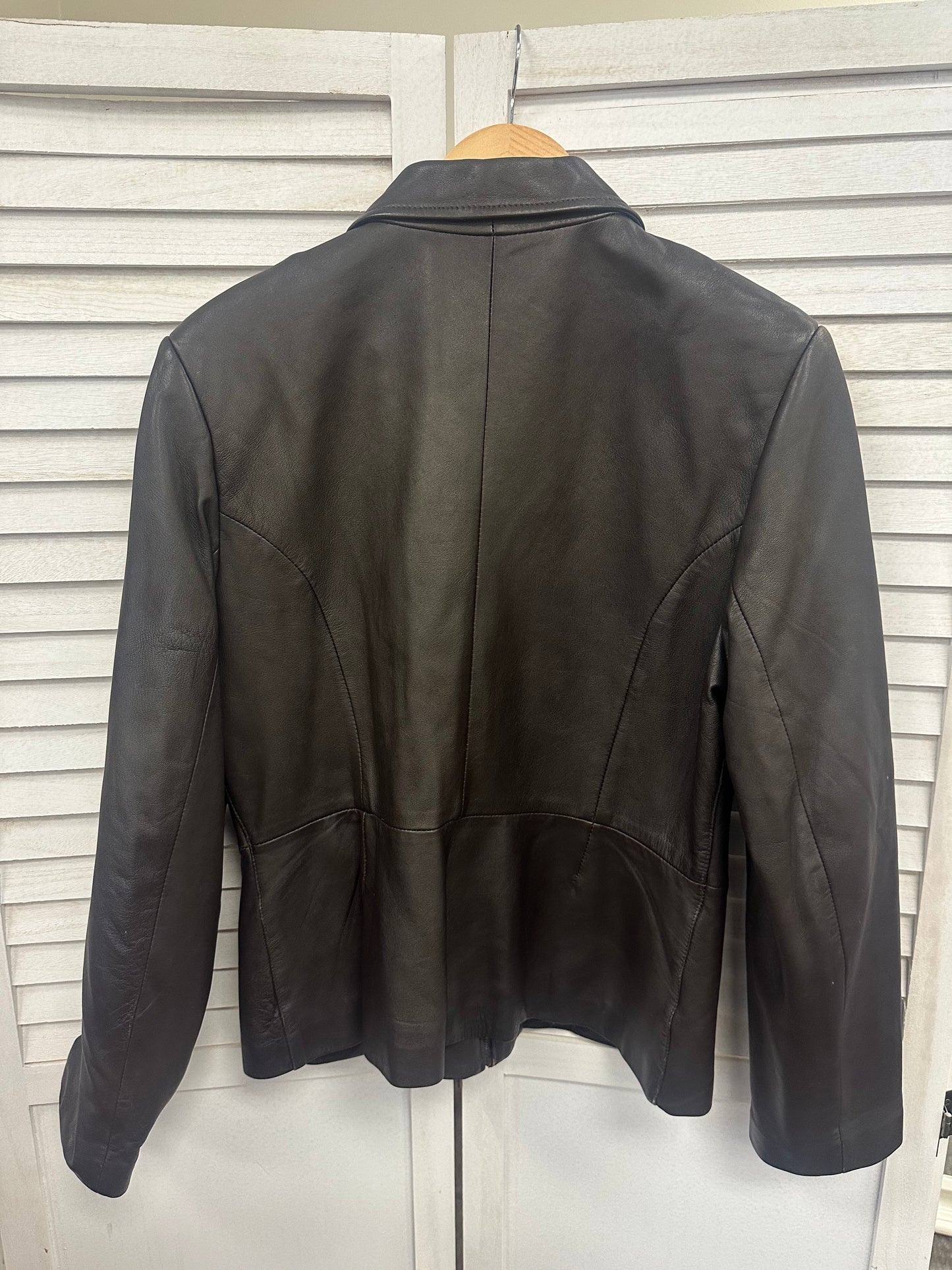 Vintage Dark Brown Leather Jacket