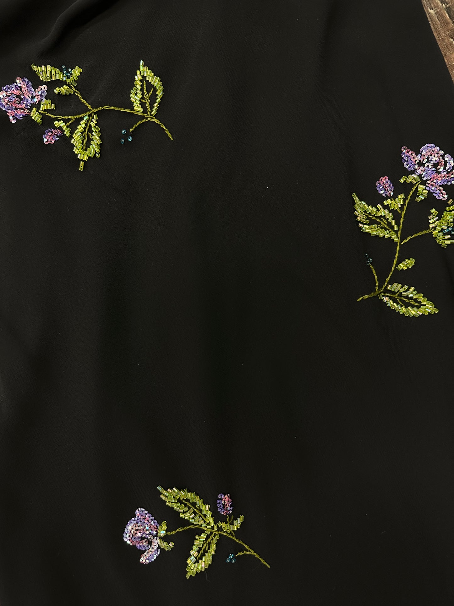 Vintage Scoop Neck Embellished Dress
