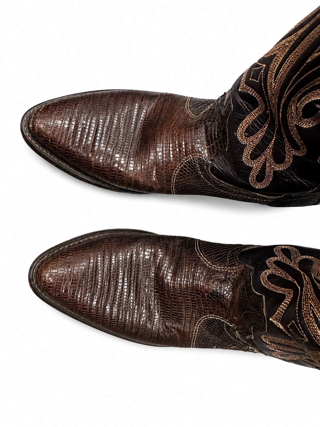 Vintage Chocolate Brown Cowboy Boots