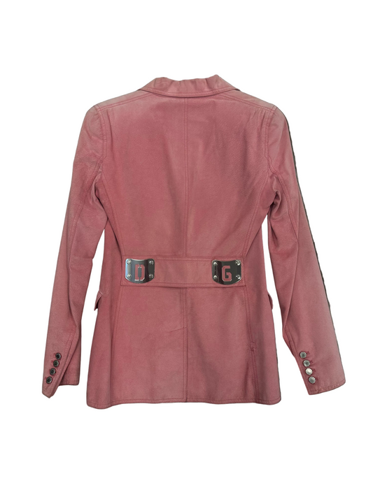Vintage Dolce & Gabbana Pink Suede Jacket