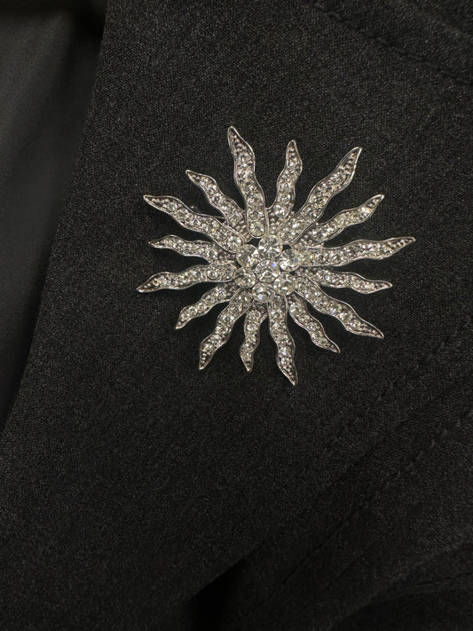 Silver Burst Brooch