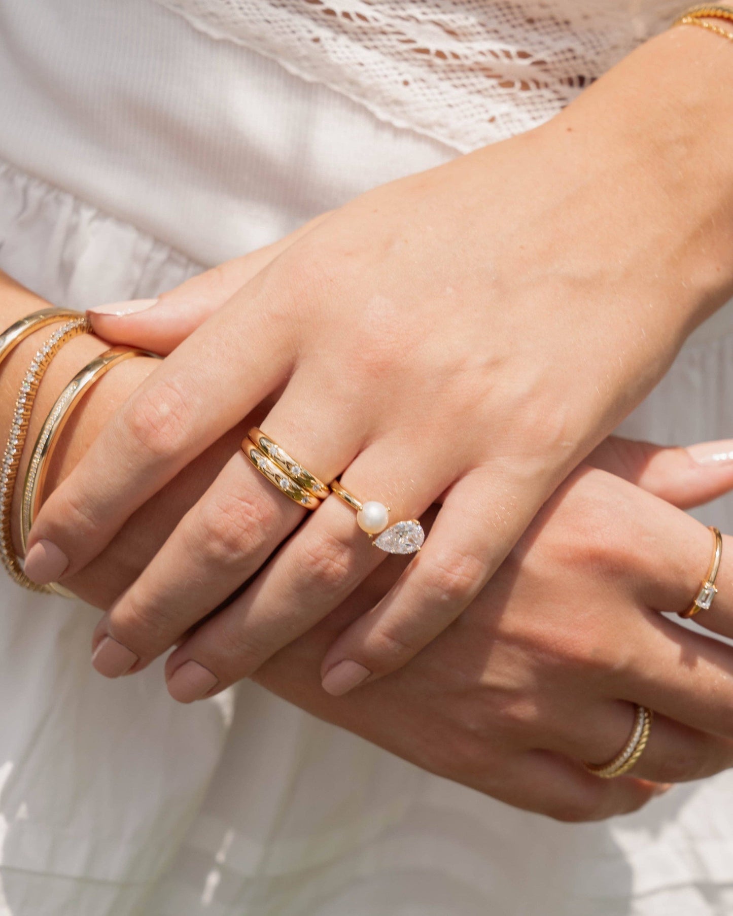 Gold Plated Starburst Ring
