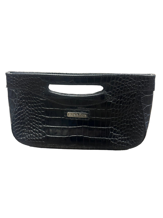 Vintage Croc Embossed Bow Clutch