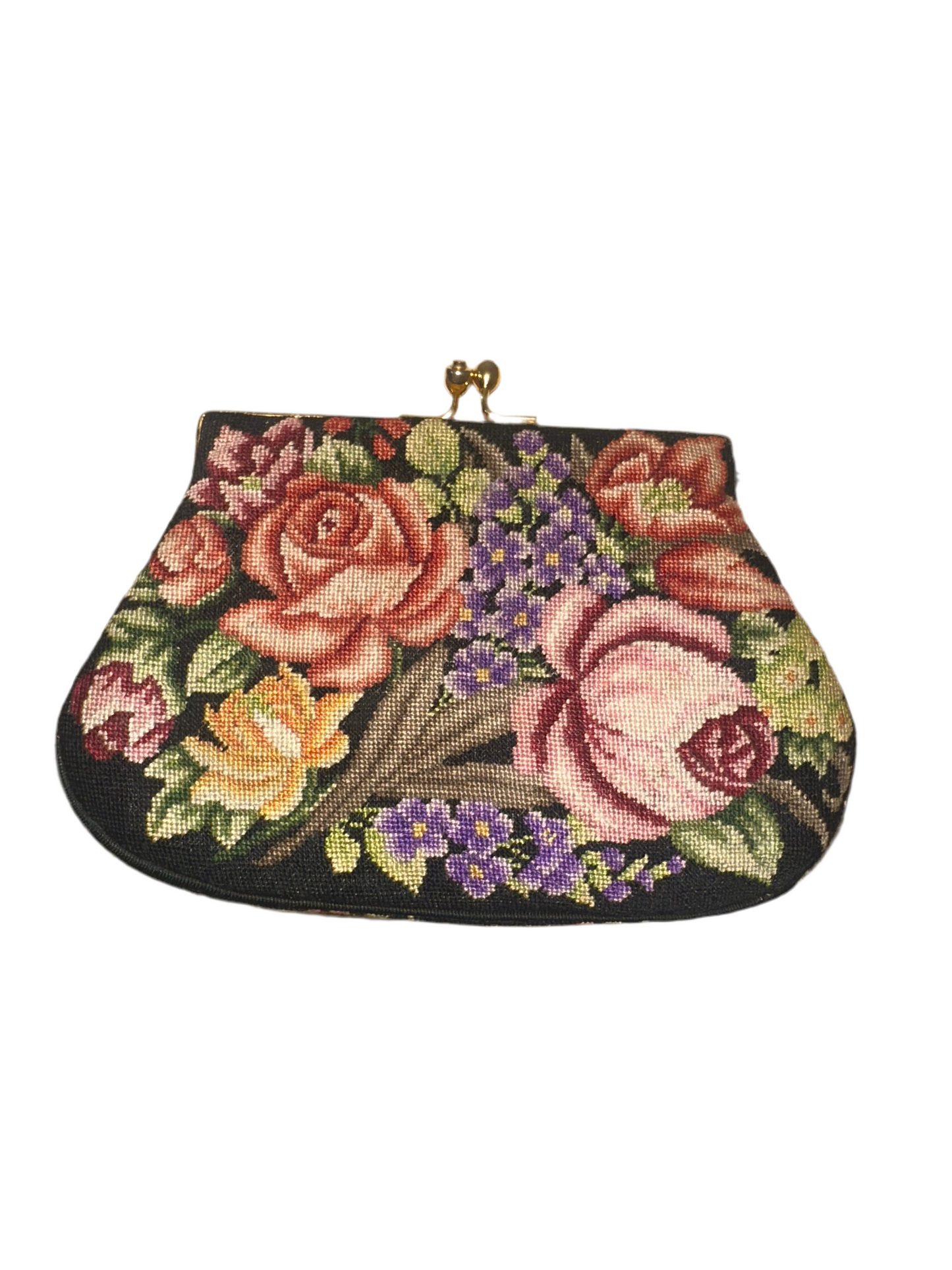 Antique Needlepoint Coin Pouch