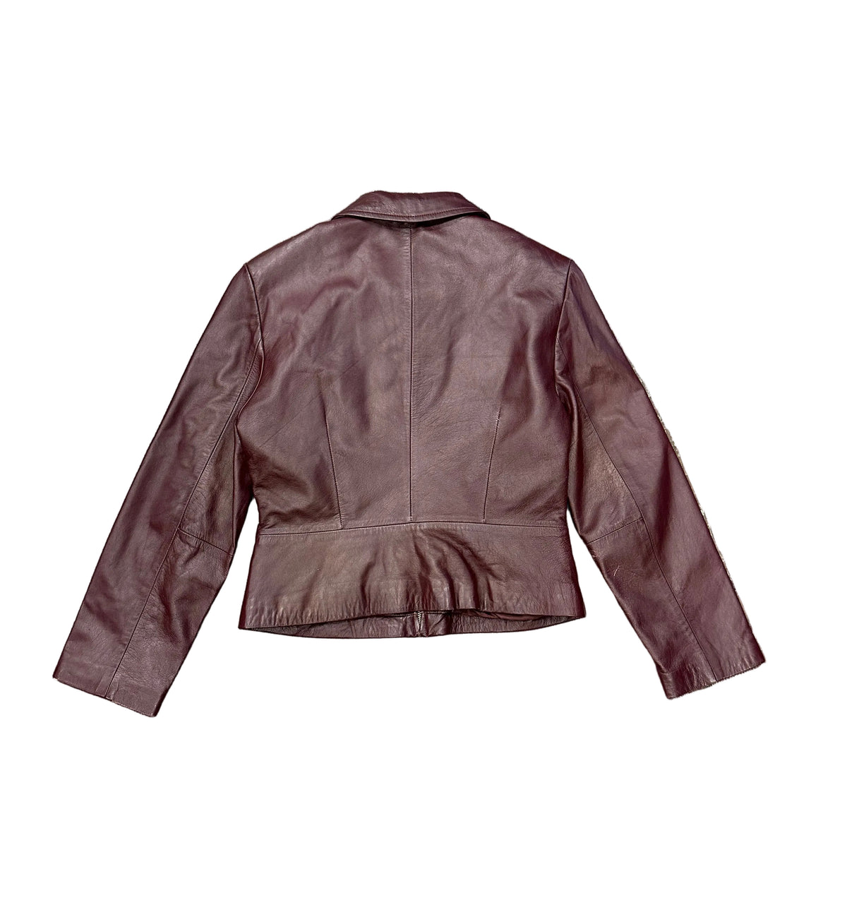 Vintage Plum Leather Jacket
