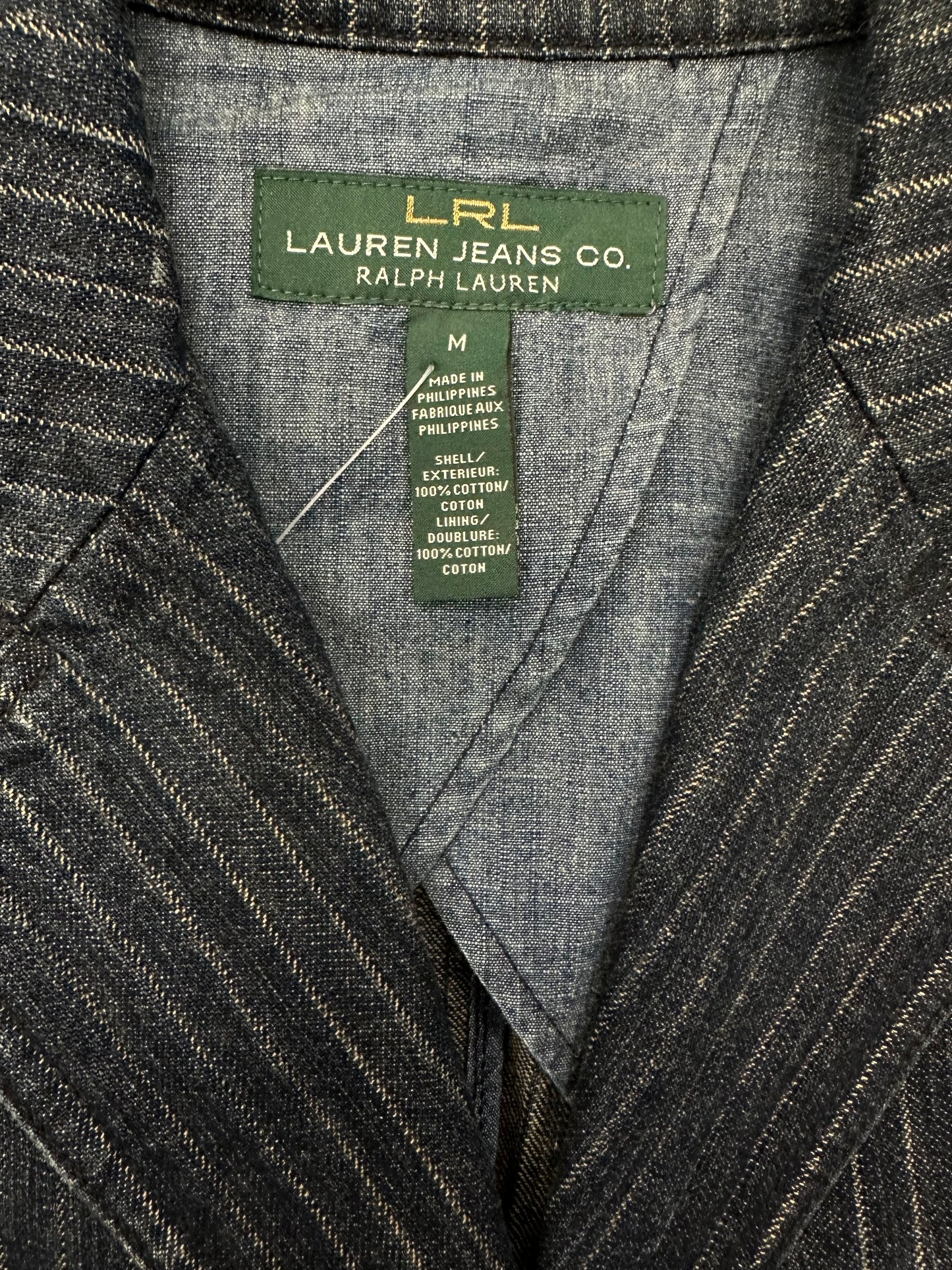 Vintage Ralph Lauren Pinstripe Denim Blazer