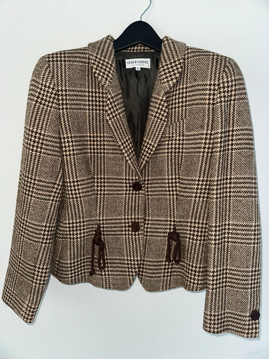 Vintage Giorgio Armani Houndstooth Blazer