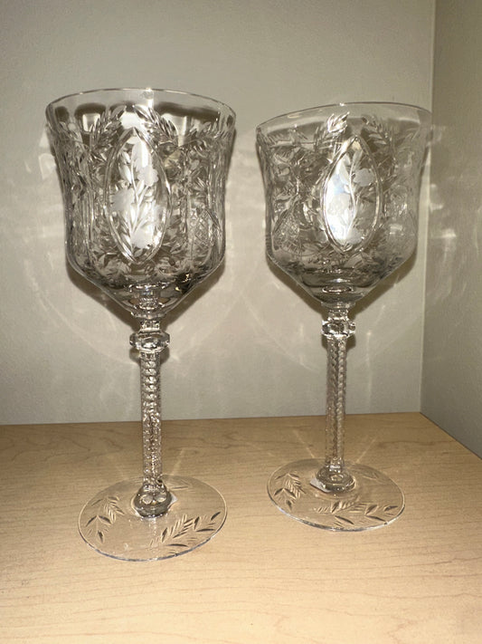 Antique Detailed Wine Glass