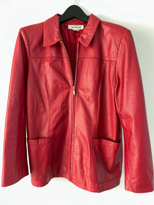 Vintage Red Leather Jacket