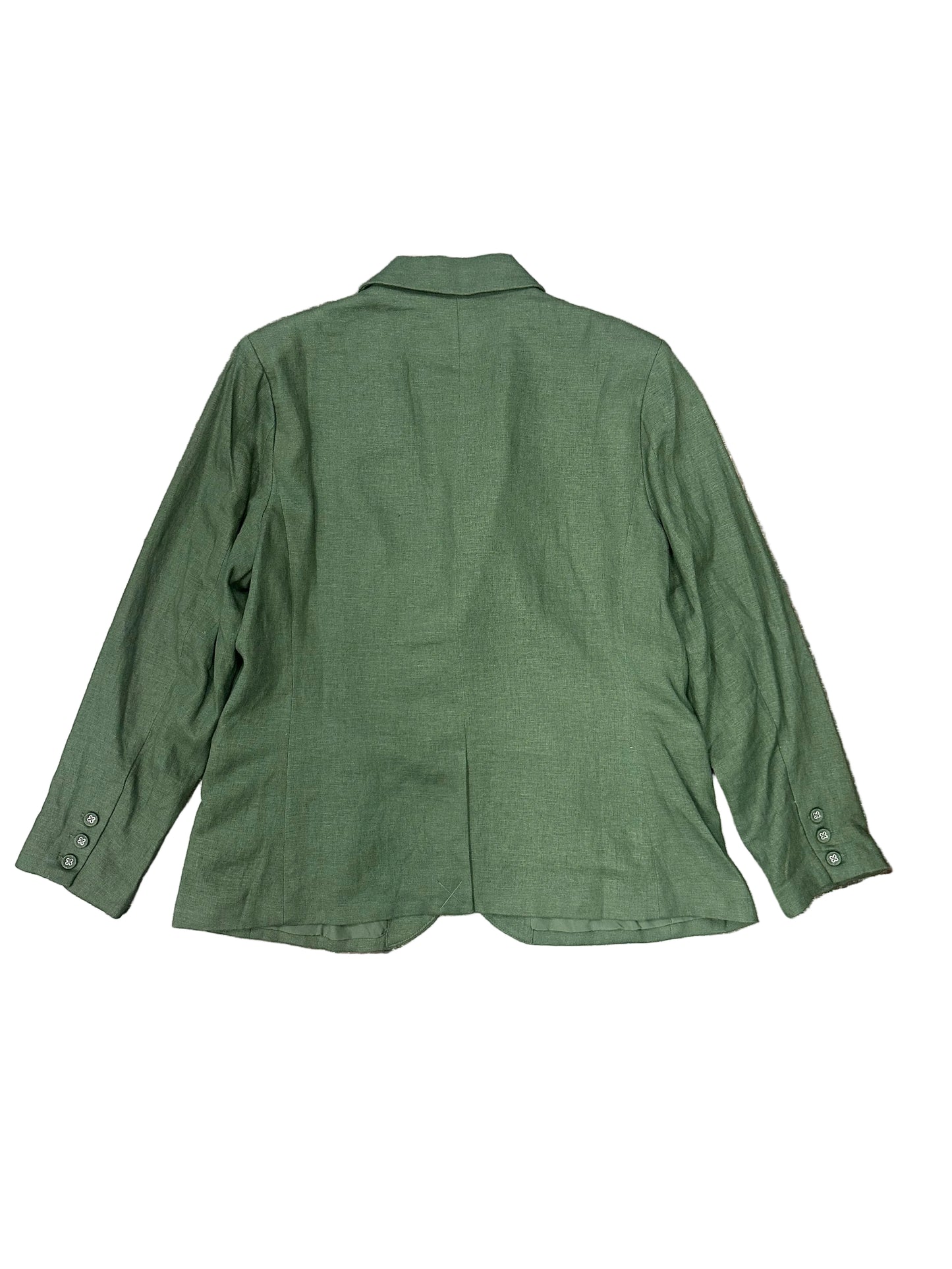 Vintage Green Linen Blazer