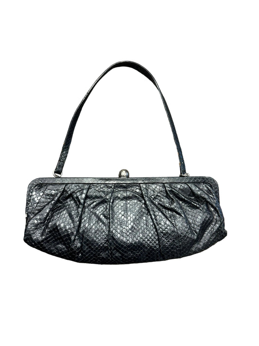 Vintage Snakeskin Leather East West Purse