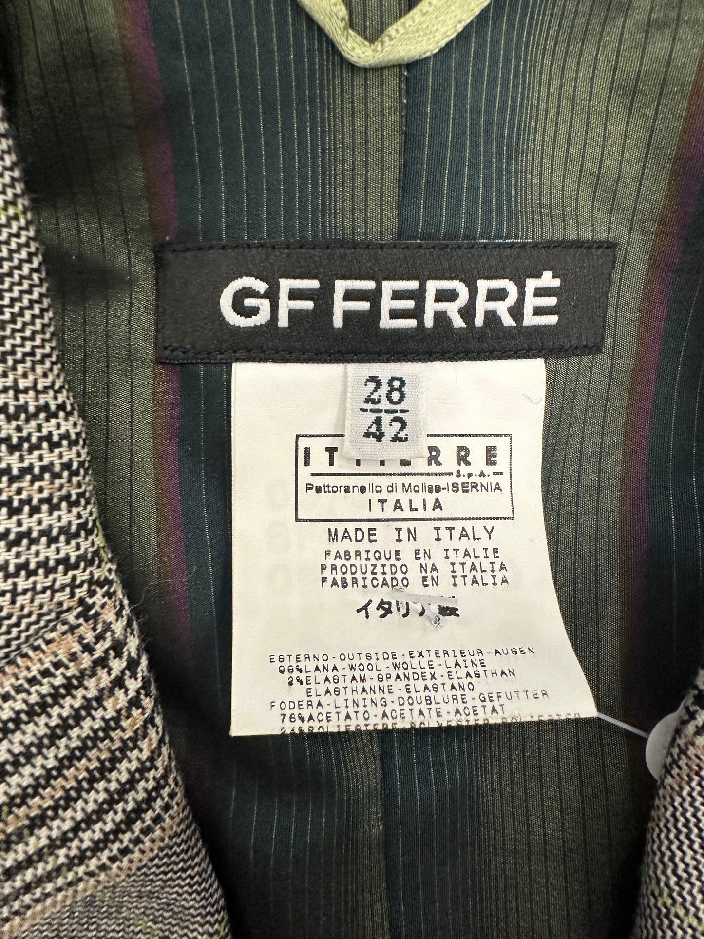 Vintage Gianfranco Ferre Plaid Blazer