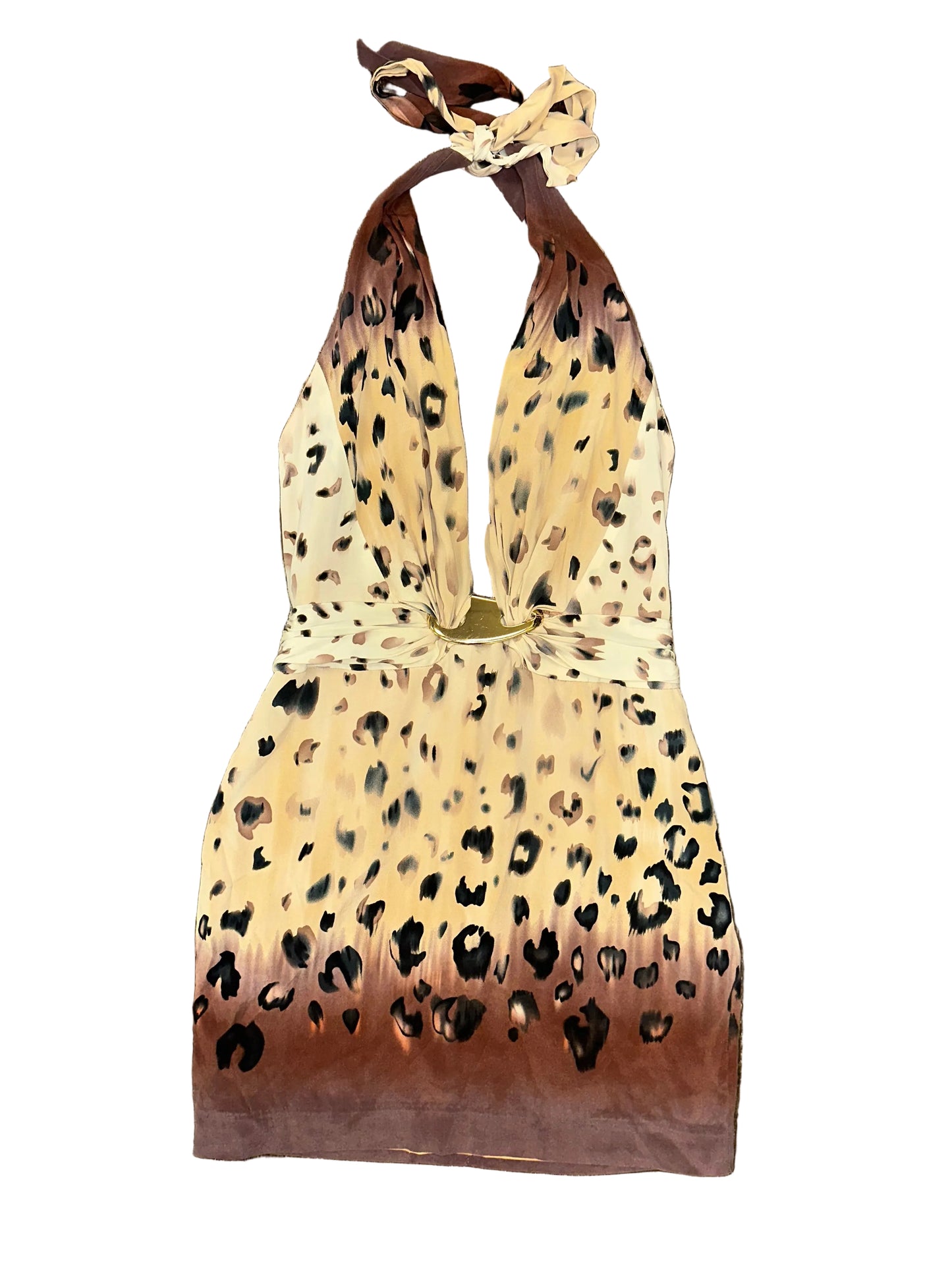 Vintage Y2K Bebe Leopard Dress