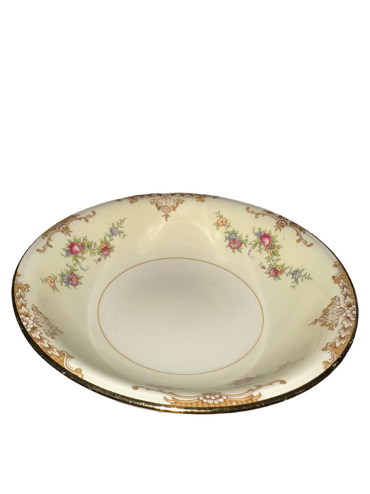 Eggshell Nautilus Floral Jewelry Catch All Dish