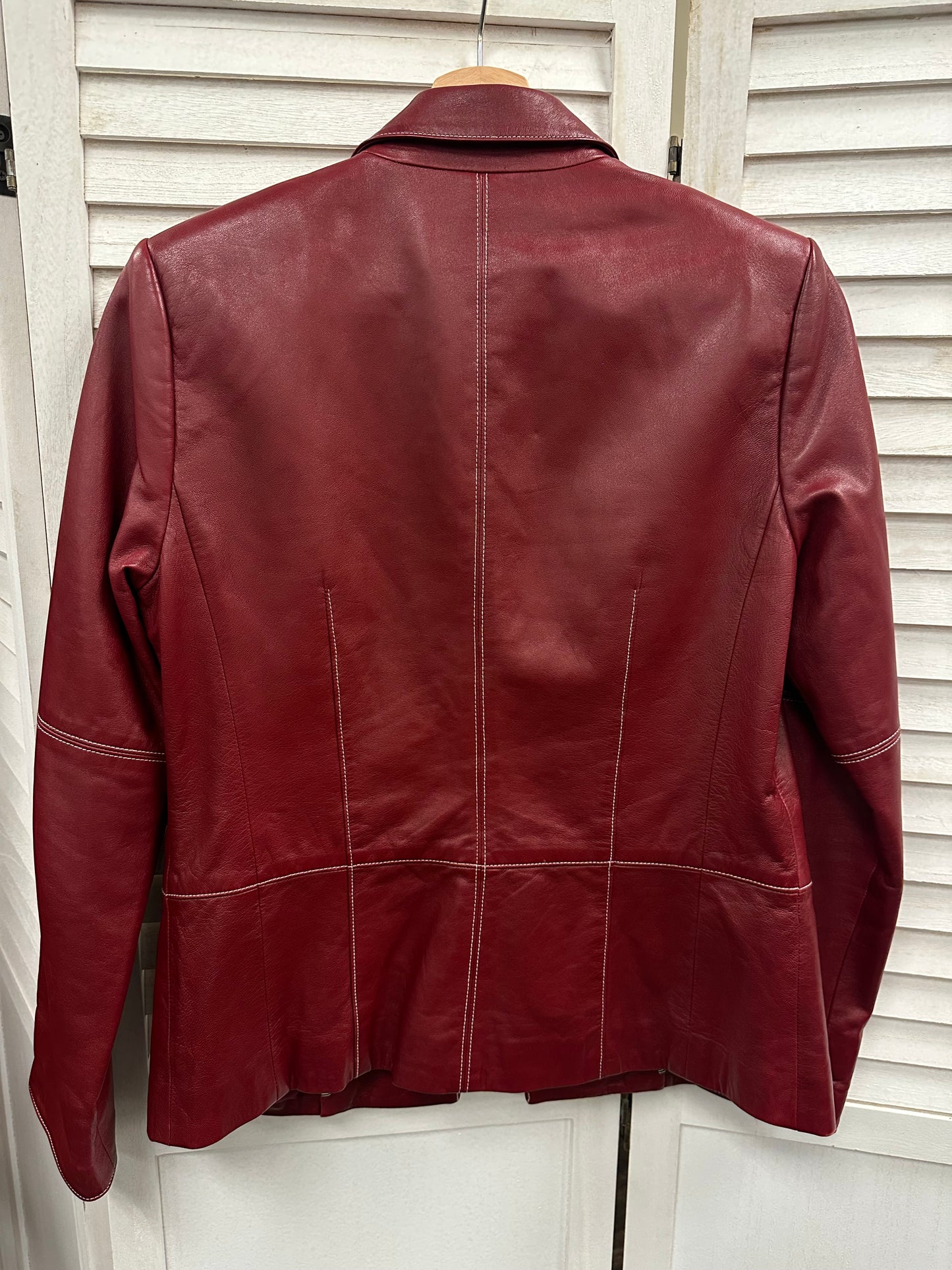 Vintage Red Leather Jacket