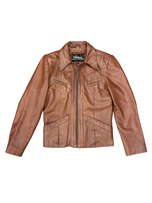 Vintage Brown Leather Jacket