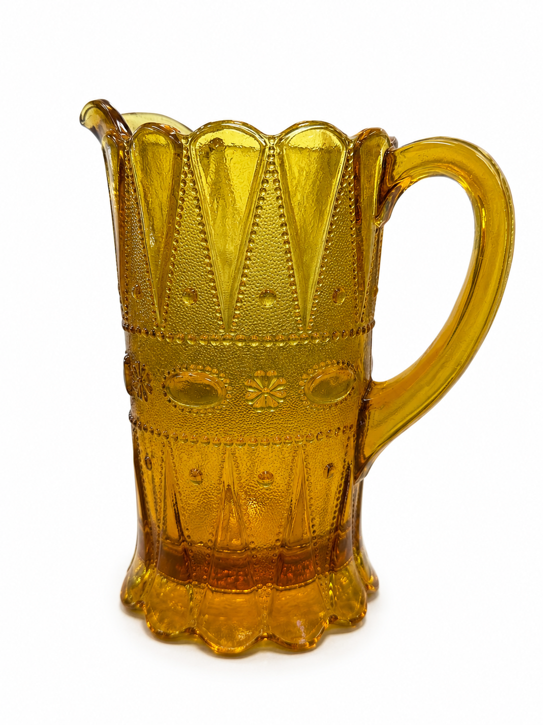 Vintage Amber Glass Pitcher/Water Jug