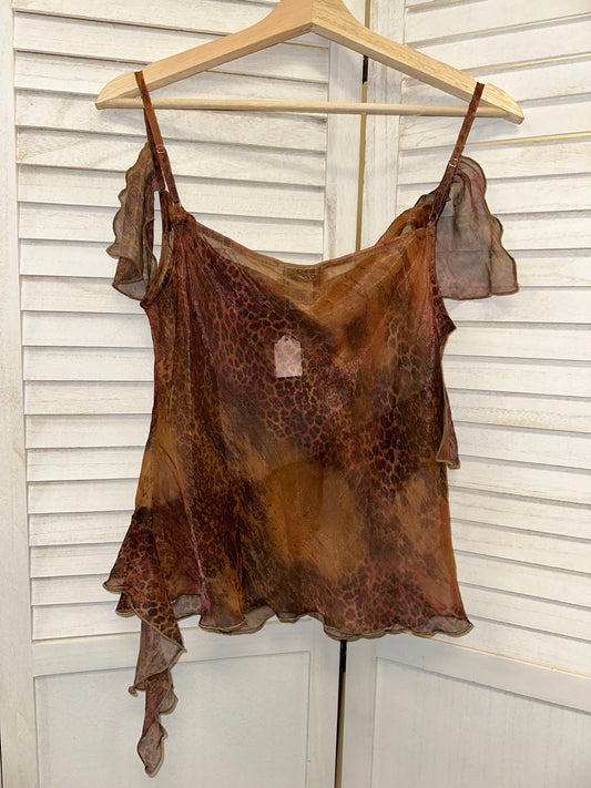 Vintage Sheer Cheetah Tank Top