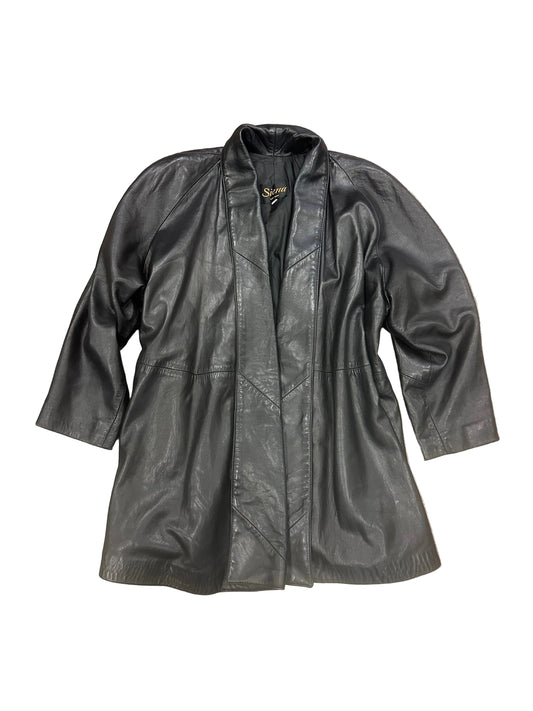 Vintage Open Front Leather Jacket