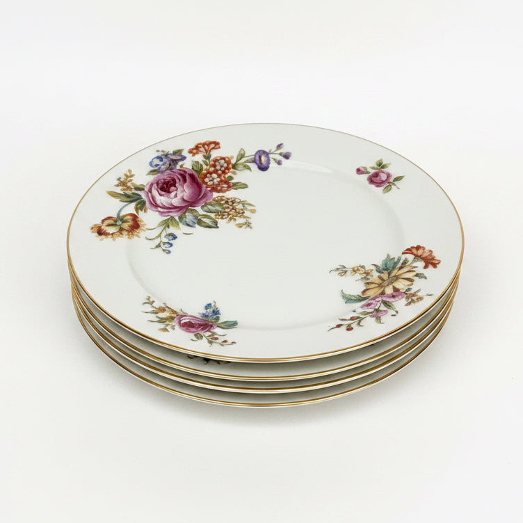 Set of 4 Vintage Dessert Plates