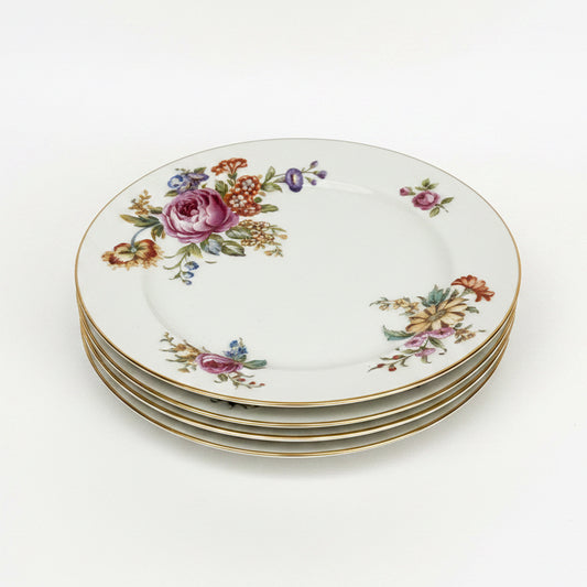 Set of 4 Vintage Dessert Plates