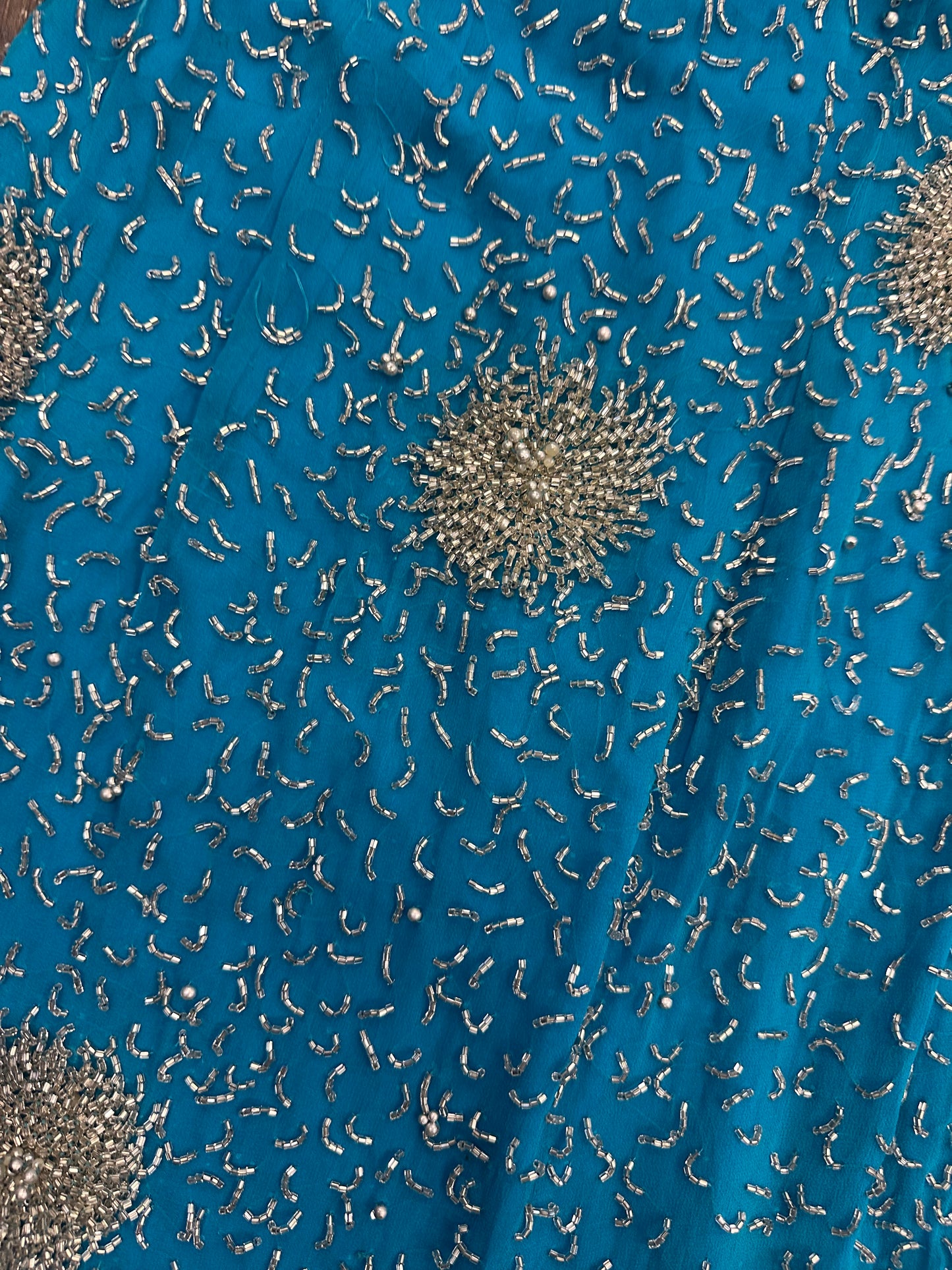 Vintage Embellished Turquoise Dress