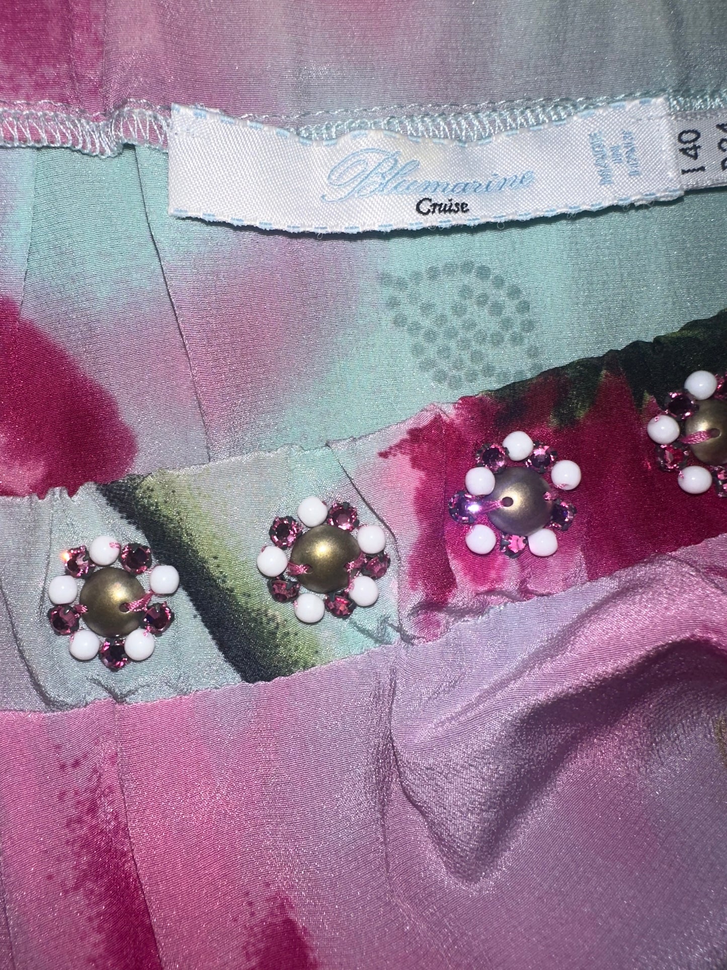 Vintage Blumarine Silk Beaded Blouse