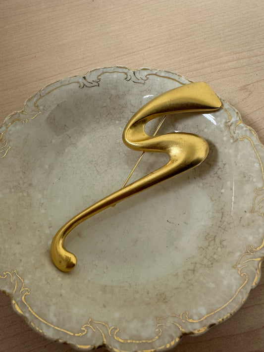 Vintage Large Gold Tone Brooch
