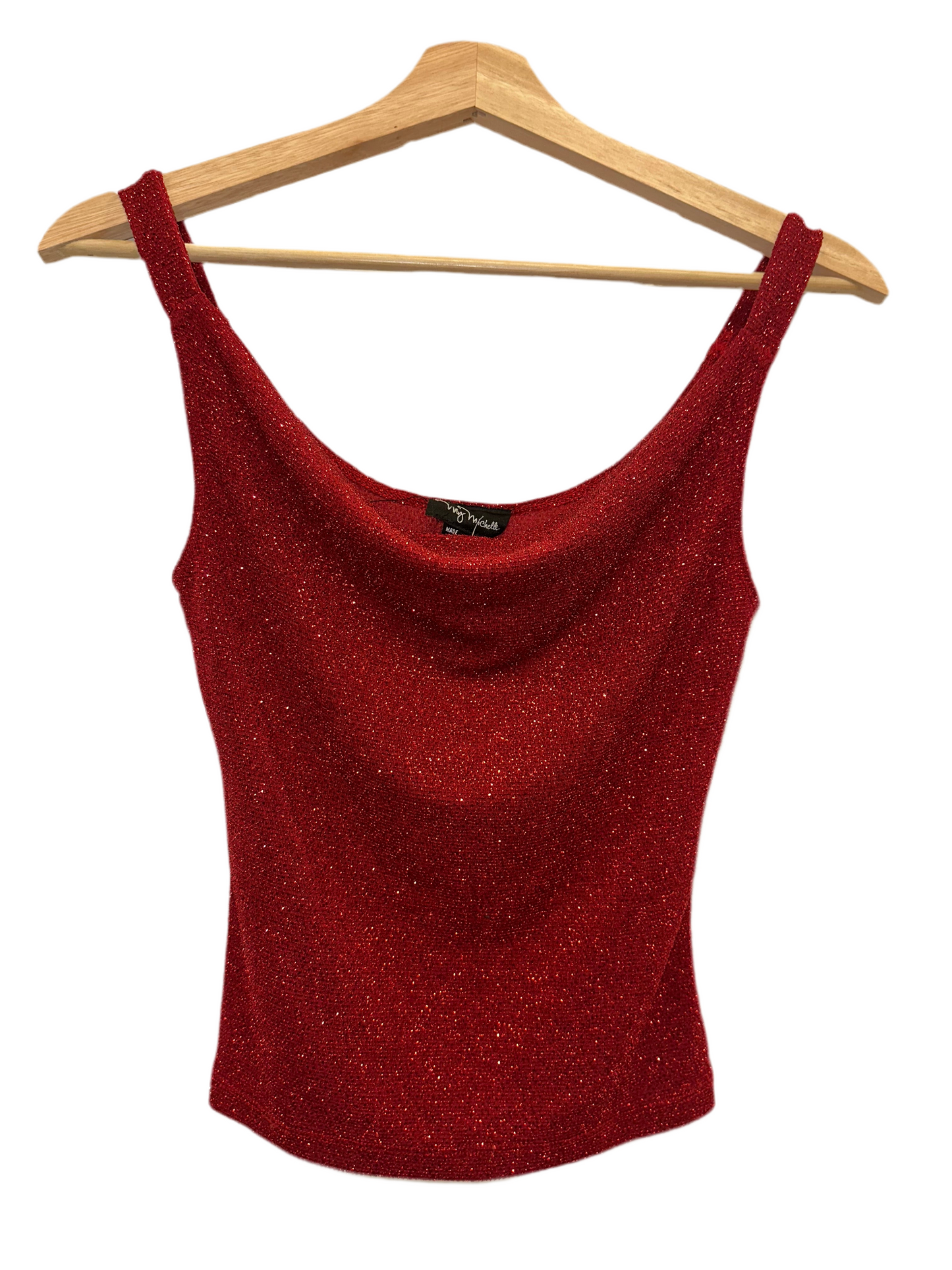 Y2K Sparkly Red Tank Top