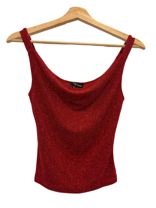 Y2K Sparkly Red Tank Top