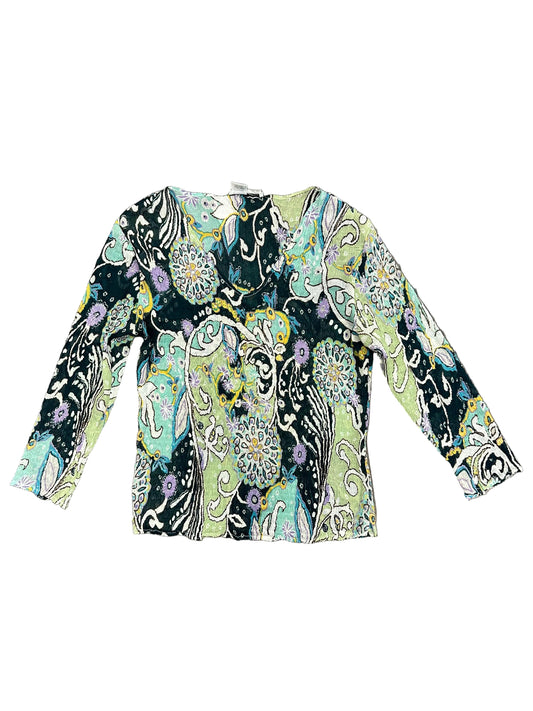 Vintage Sheer Patterned Blouse