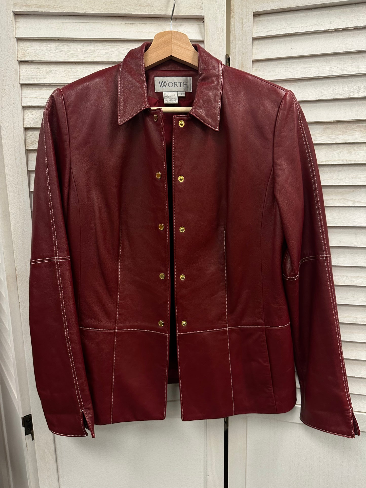 Vintage Red Leather Jacket