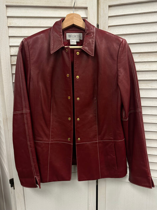 Vintage Red Leather Jacket