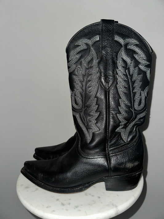 Vintage Black Cowboy Boots