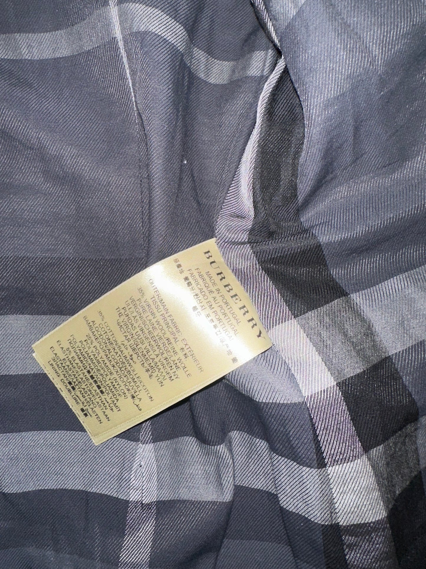 Vintage Burberry Blazer with Leather Accents