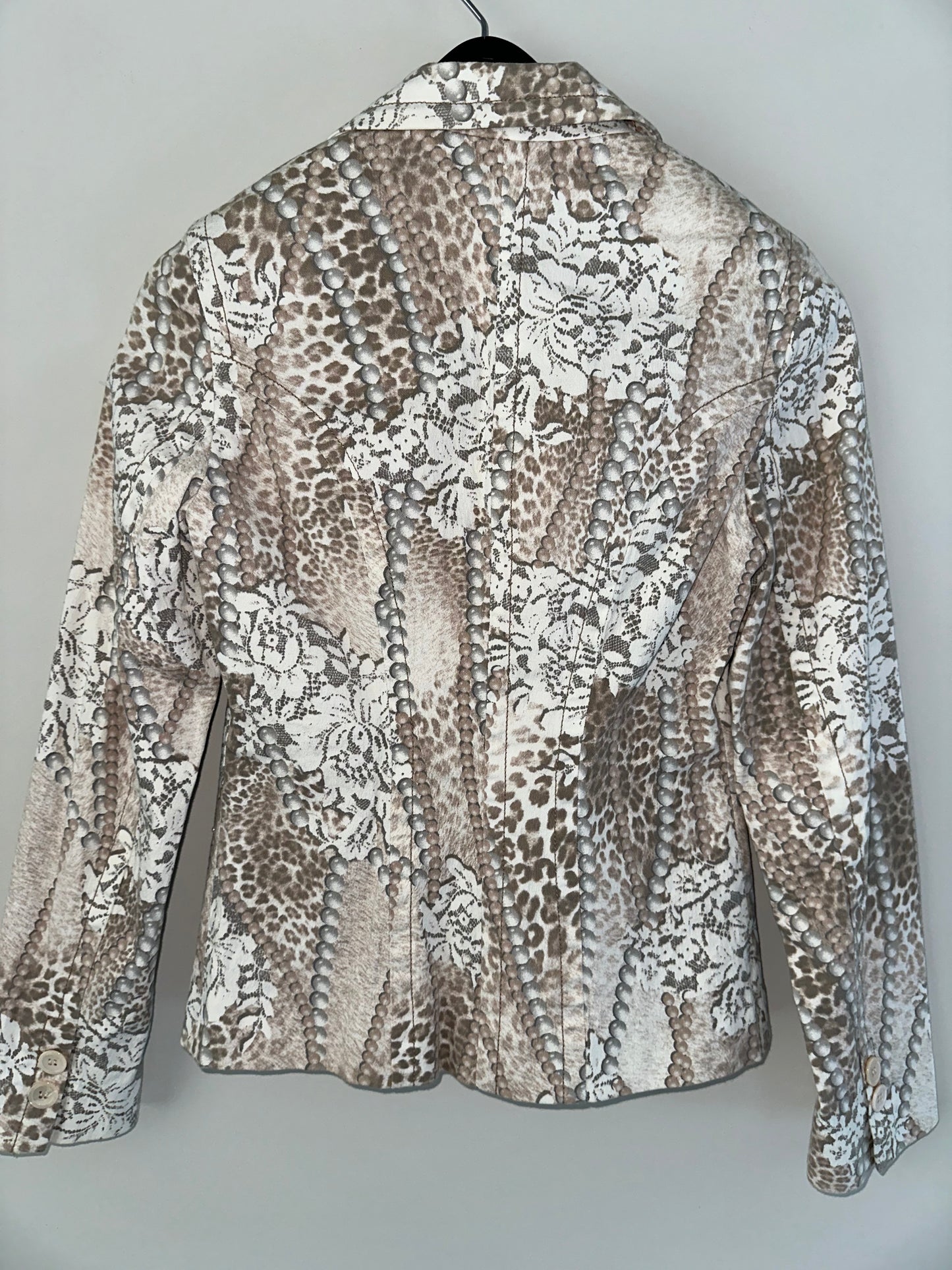 Vintage Blazer with Faux Pearl Detailing