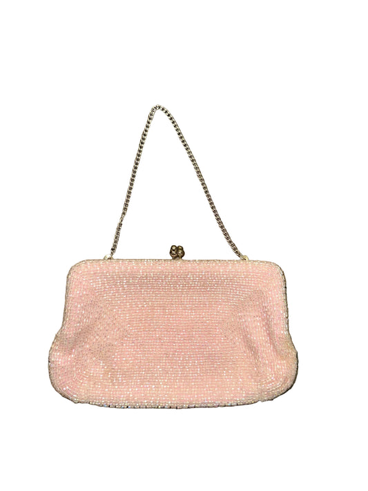 Vintage Small Pink Beaded Purse