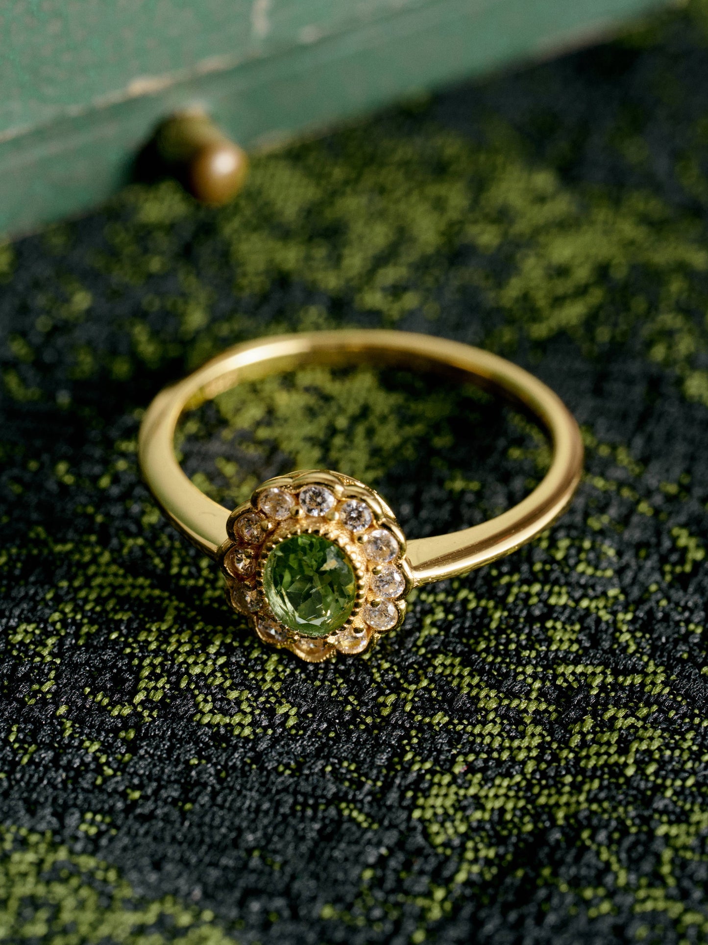 Peridot Rosette Ring