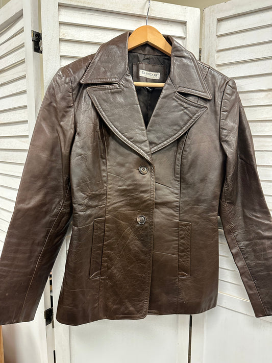 Vintage Chocolate Brown Leather Jacket