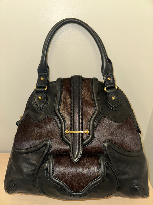 Vintage Leather & Ponyhair Handbag