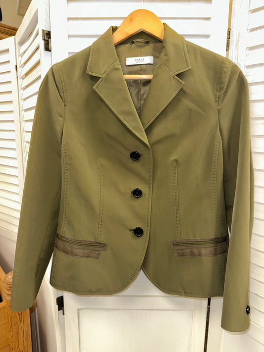 Vintage Olive Green Prada Blazer